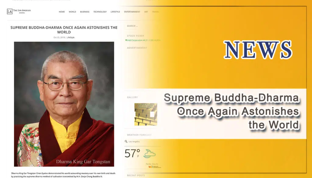Supreme Buddha-Dharma Once Again Astonishes the World