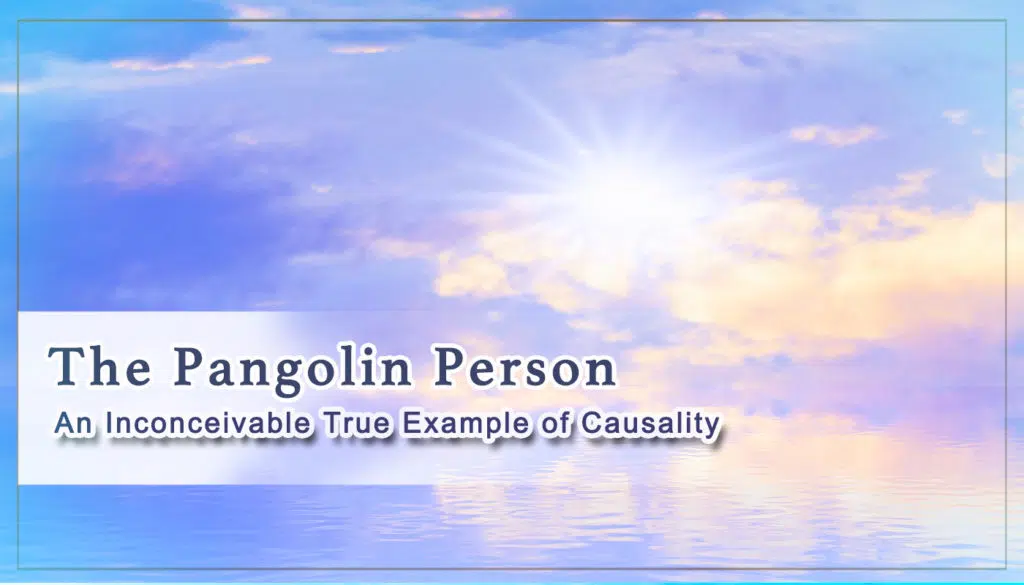 An Inconceivable True Example of Causality–The Pangolin Person