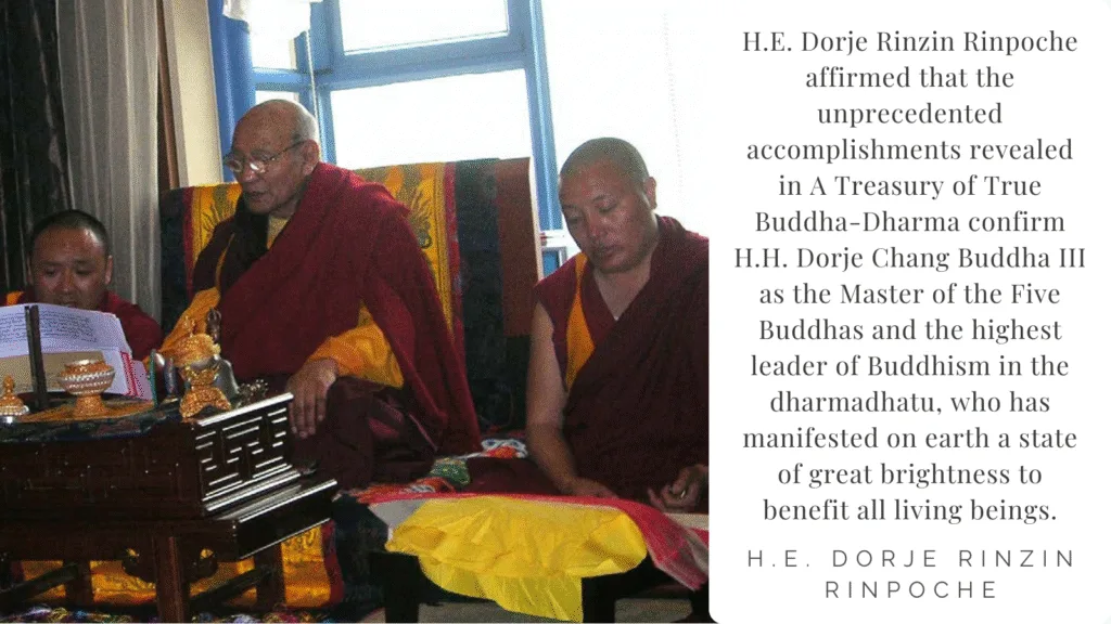 Master of One of the Seventh Dzogchen Dharma Kings: H.E. Dorje Rinzin Rinpoche